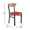 Flash Furniture Red Vinyl Dining Chairs - Walnut Wood Backs, 2PK 2-XU-DG6V5RDV-NAT-GG - alternate 5
